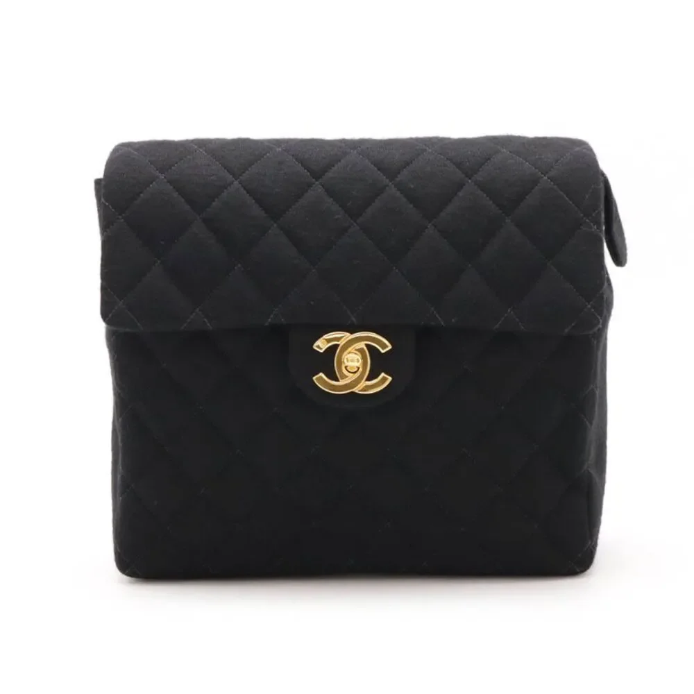 Chanel Matelasse Chain Backpack Cotton Jersey Leather
